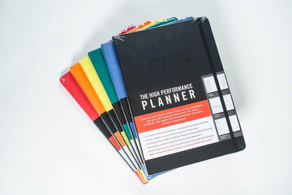 Hig Performance Planner Pack - Six 2-in-1 planners in variety of colors