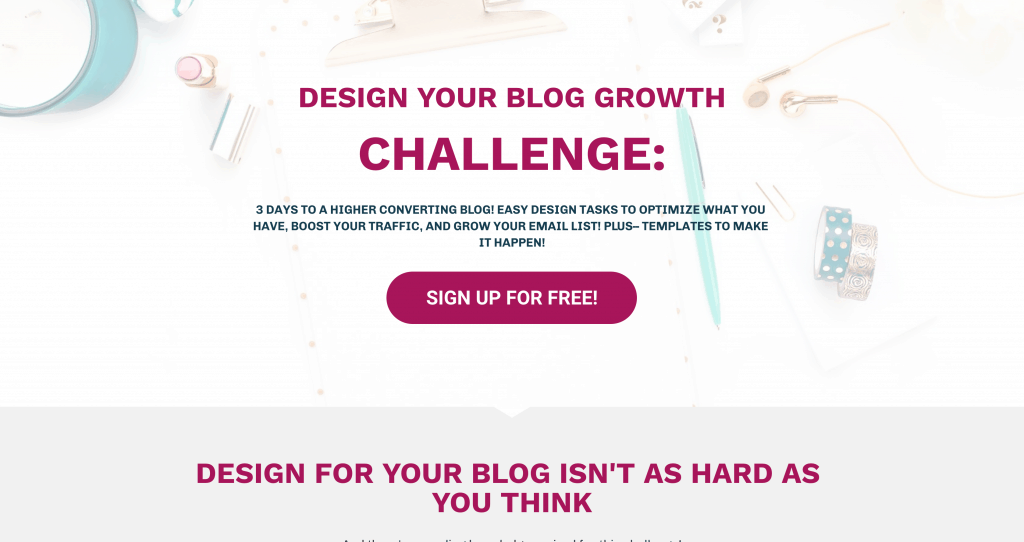 Free Blogging Course: DESIGN YOUR BLOG GROWTH CHALLENGE